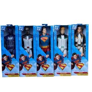 New! DC Superman Movie Spinmaster Set of 5 12" Action Figures